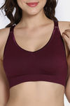 Zivame Unbound Padded Non Wired Full Coverage T-Shirt Bra - Beet Red — thumbnail 5